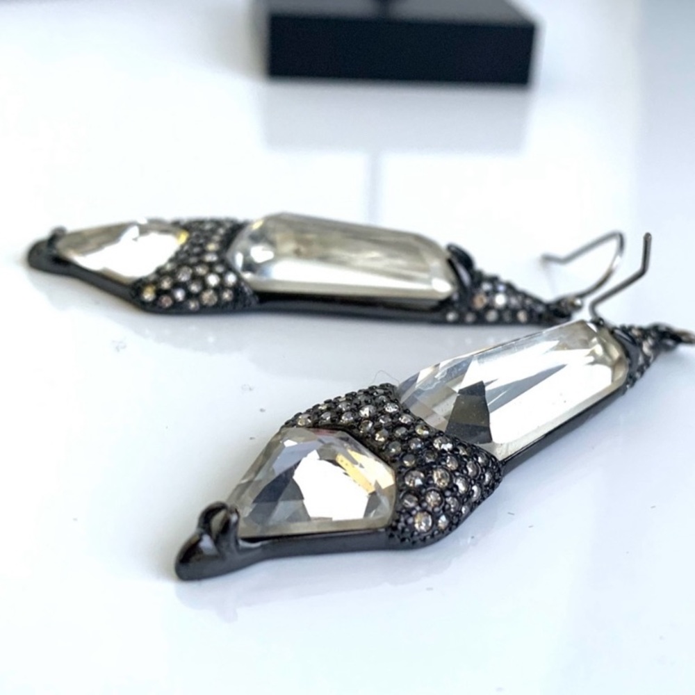 ALEXIS BITTAR • Black Miss Havisham Crystal
Encrusted Spear Drop Earrings - Picture 7 of 14